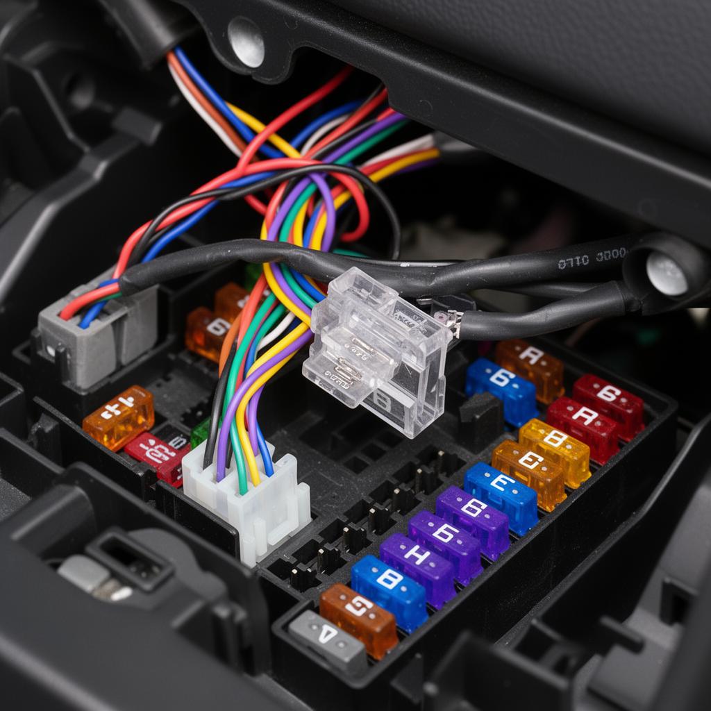 Fuse box hardwire kit installation for 24/7 parking mode dashcam in Sydney